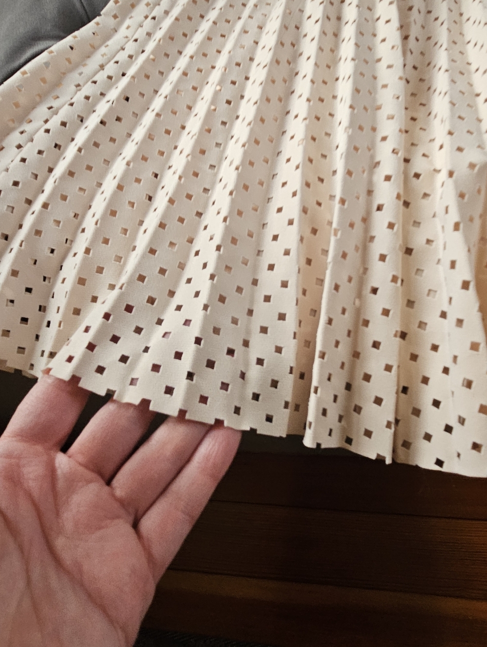 J.Crew Cream Eyelet Pleated Mini Skirt NWT ✨ Size 6 - Picture 5 of 7